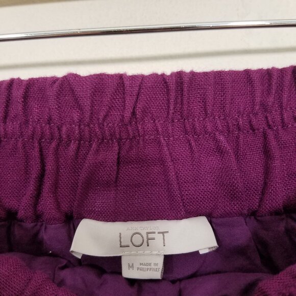 LOFT 100% Linen Pull-On Skirt with Pockets Size M - Picture 3 of 5